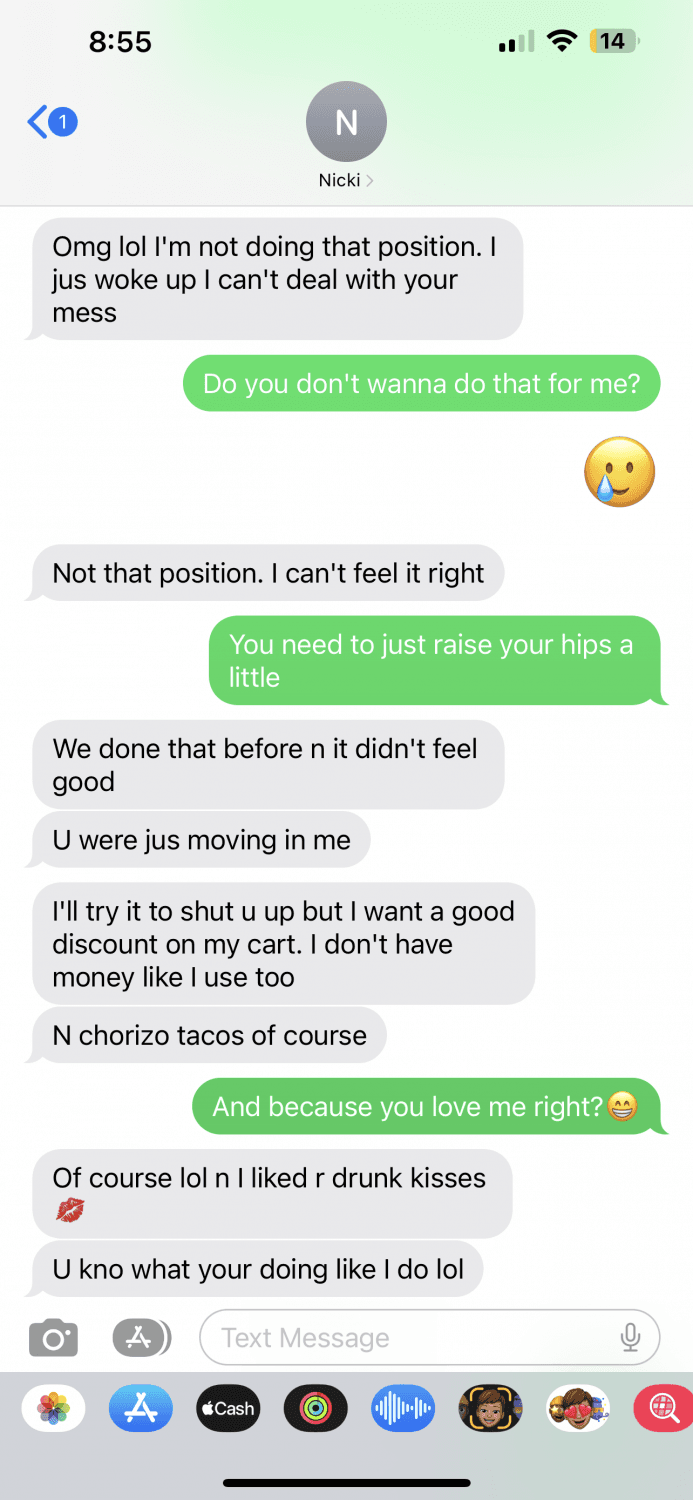 Nicki talks too much but at least she let me pronebone