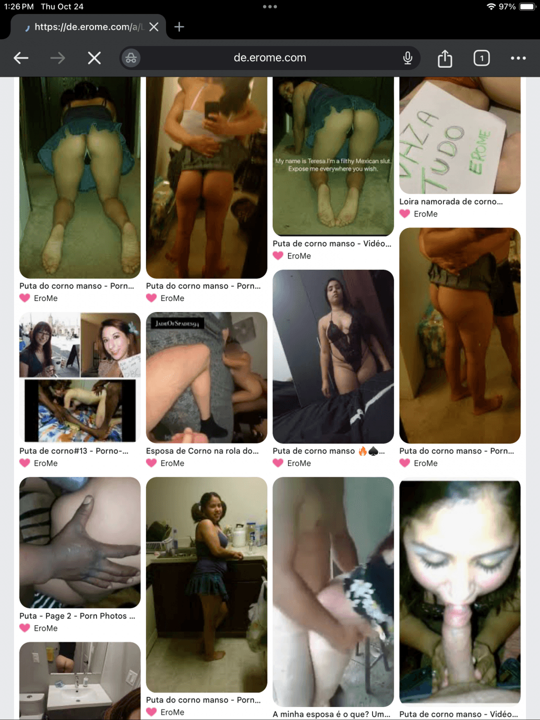 Slut posted here is fully searchable on google