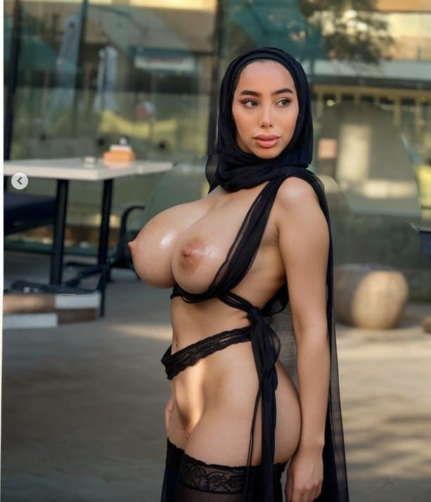 Undress arab hijab by Ai