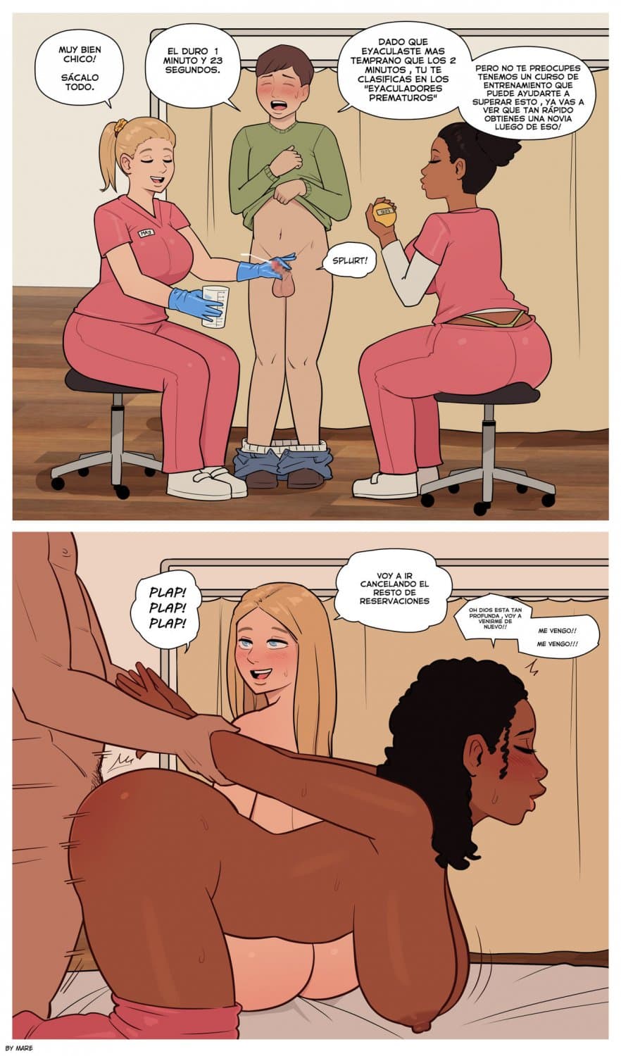 [comic] size queen nurses (english - español)