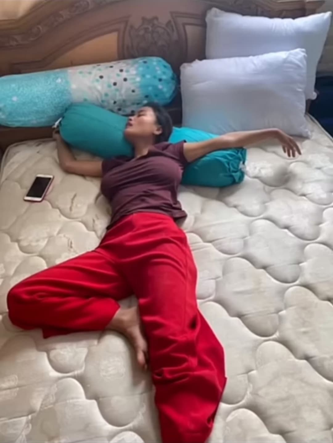 Sexy busty Thailand woman sleeping (anyone know her?)