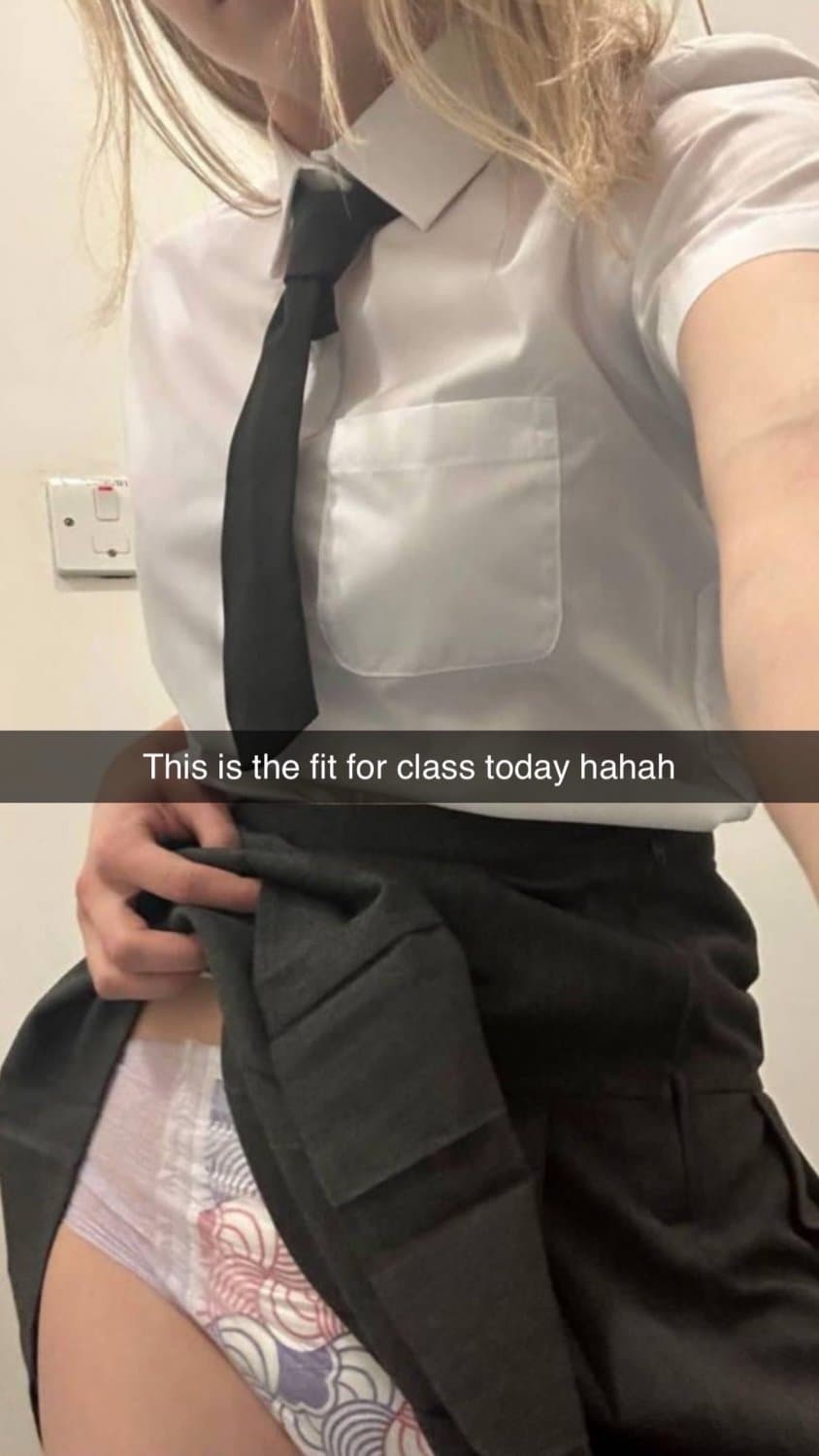 Hot blonde teen in diapers