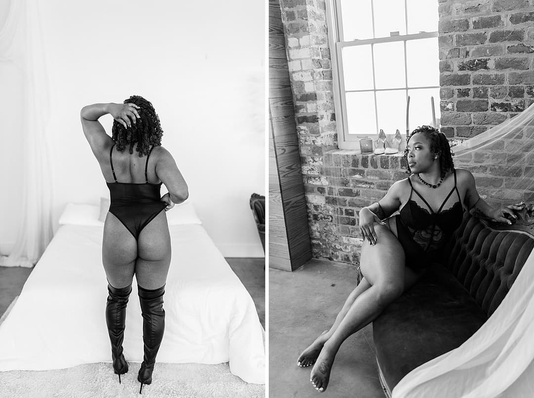 An Indoor Boudoir with Sheer Fabric