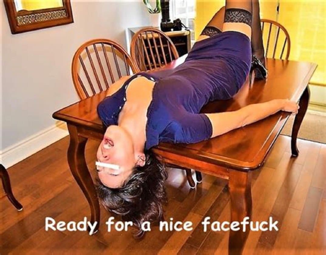 Well trained cumslut wife hard facefuck