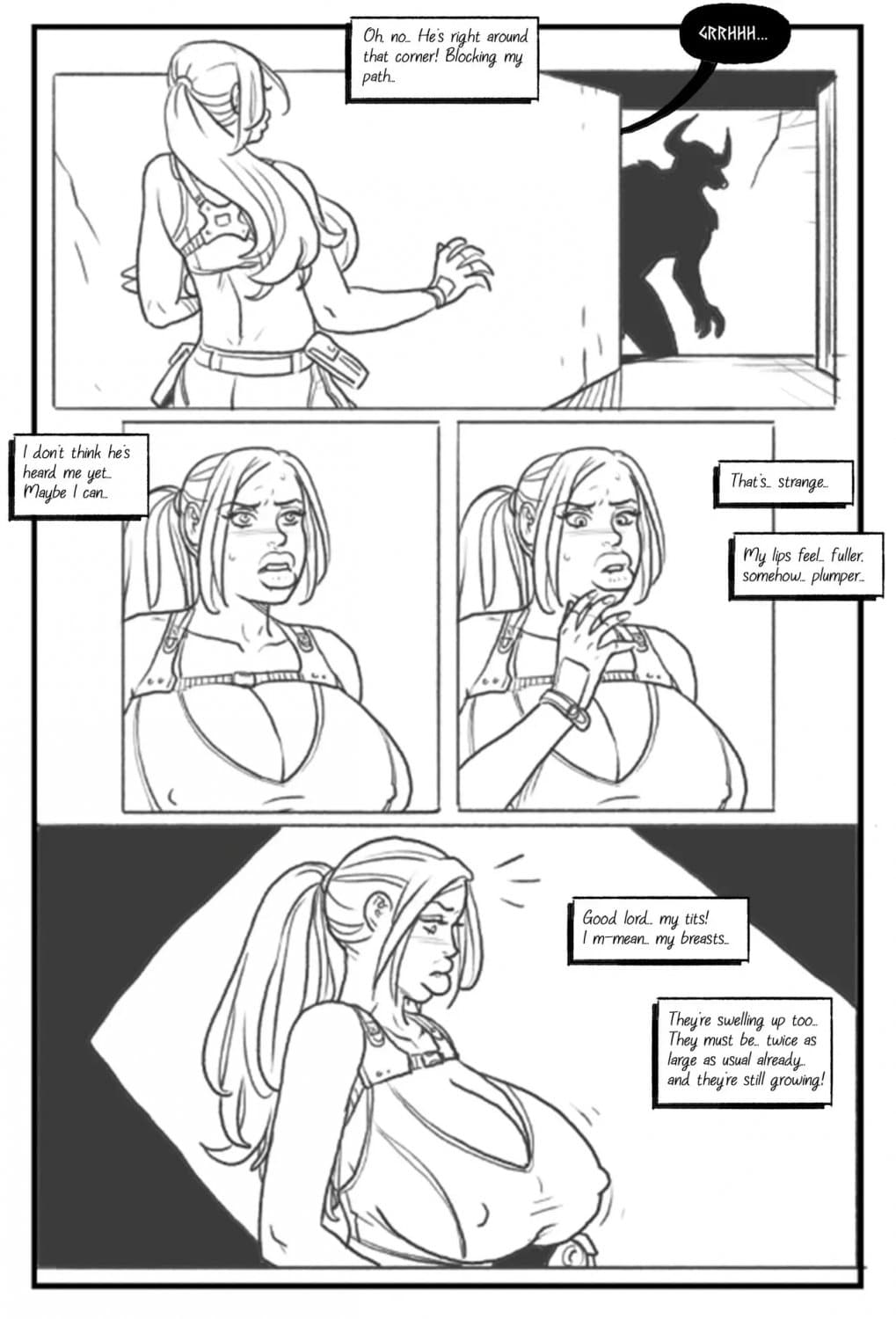 [comic] Lara Croft in the labyrinth of the minotaur (english - español)