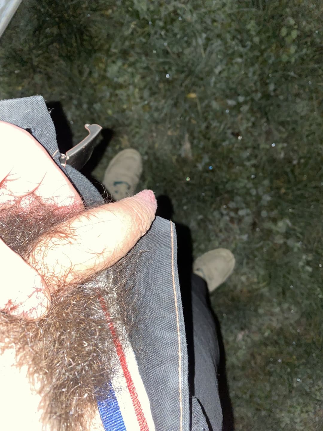 Walking down the street with the dick outside in winter