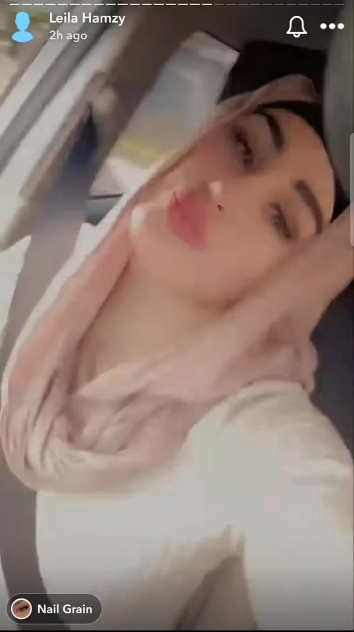 Arab hijab Leila being a baddie in public (snap highlights)