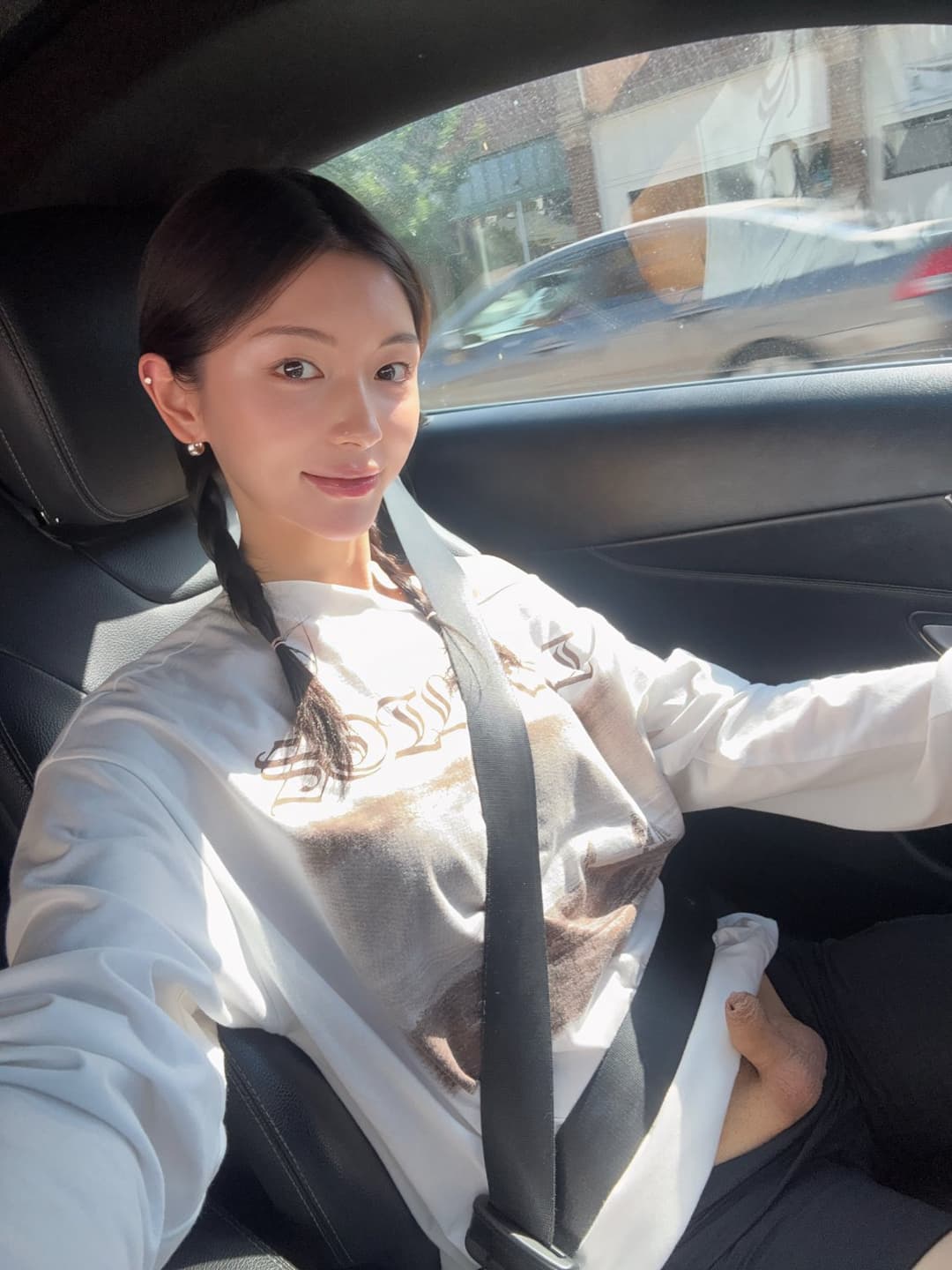 Beautiful skinny ladyboy loves to fill her little asshole with cock