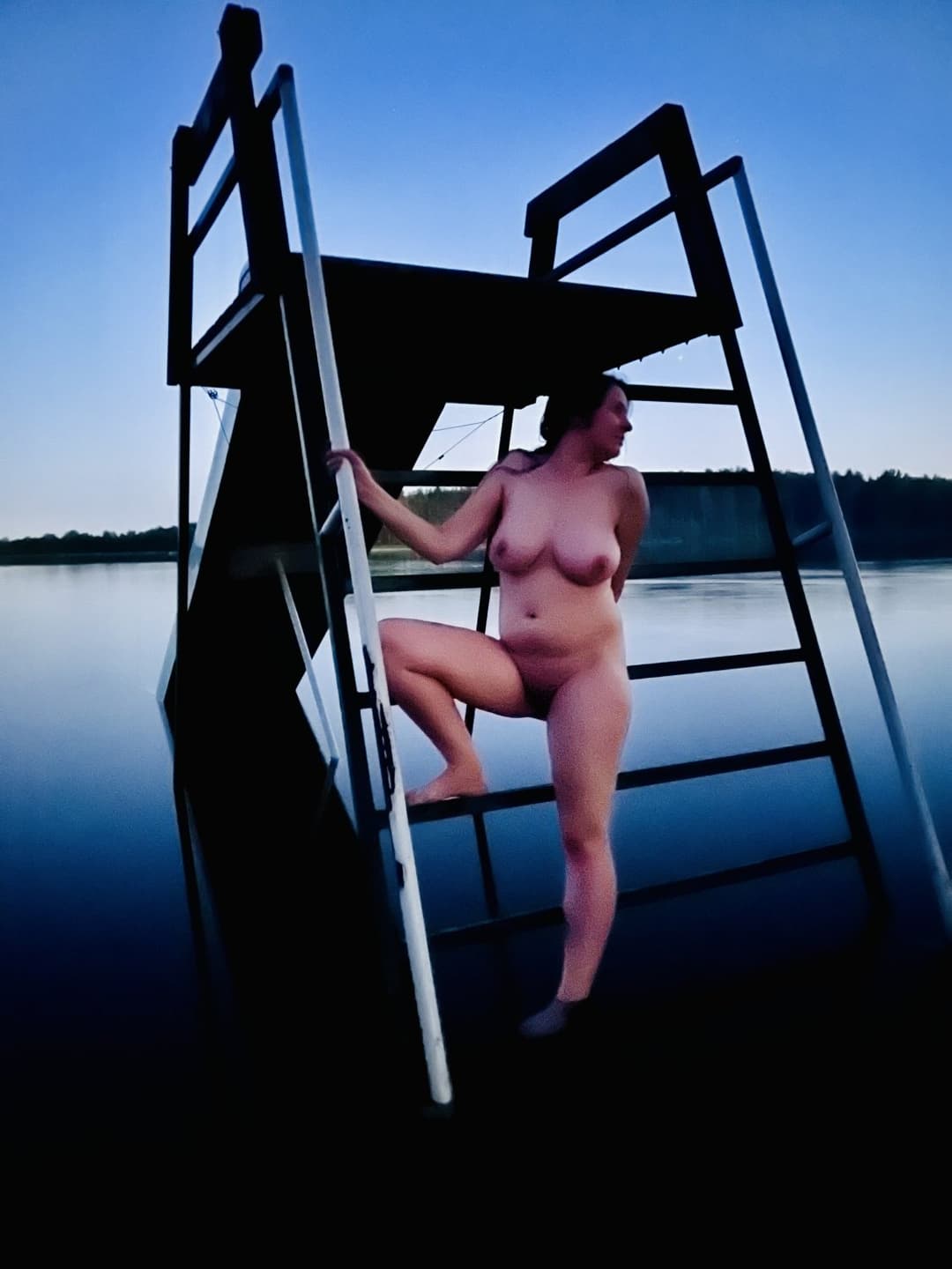 Lithuanian chubby milf D ovile naked outside