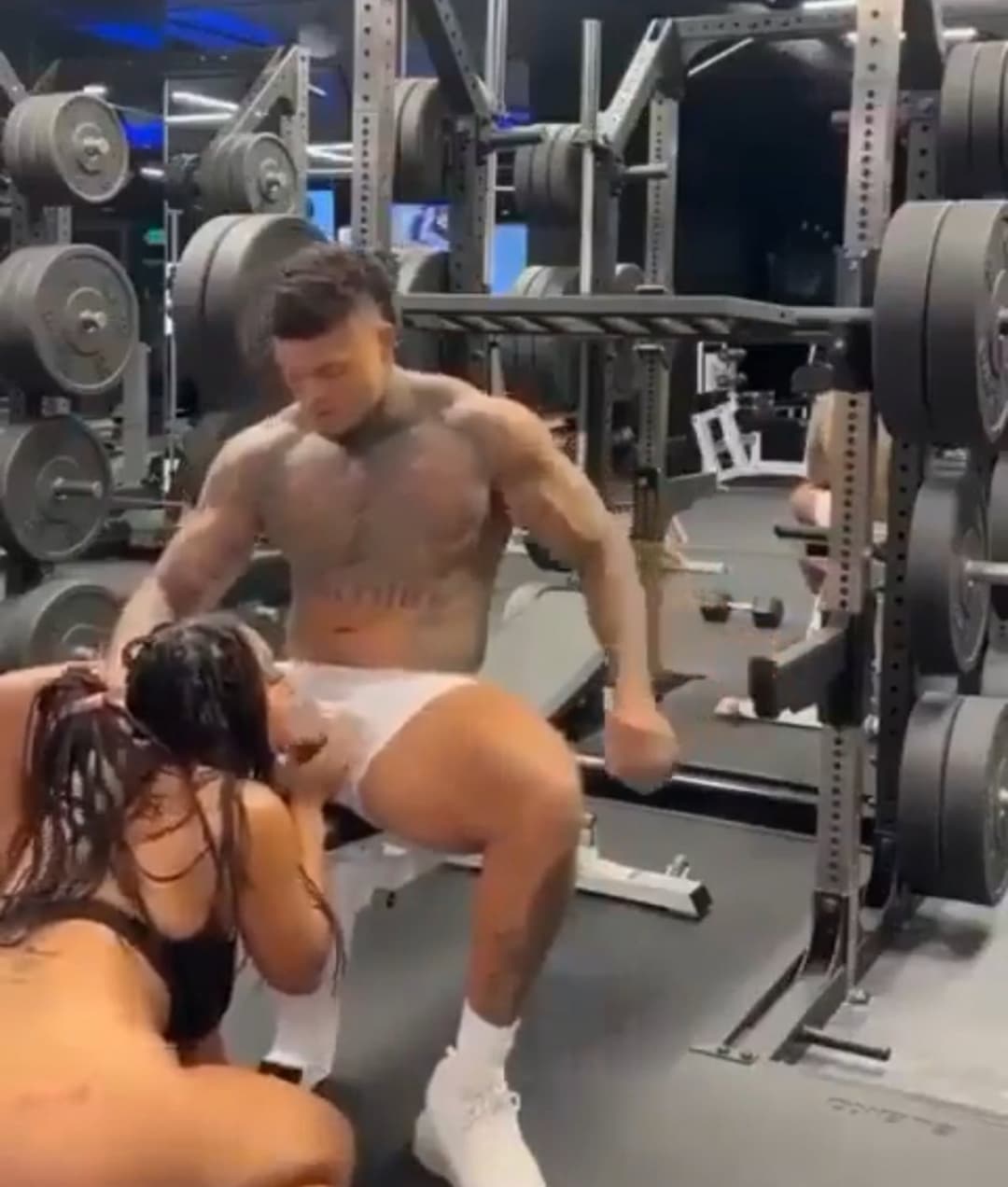 A true gym rider during workout