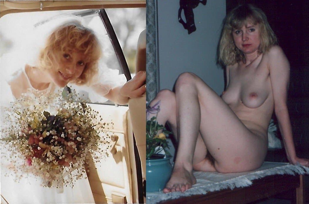 Bride dressed undressed