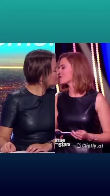 Sandrine quetier avec Pascale de la tour du pin sexy robe en cuir