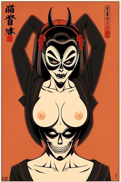 Halloween AI Artwork that I generated (Female Edition)