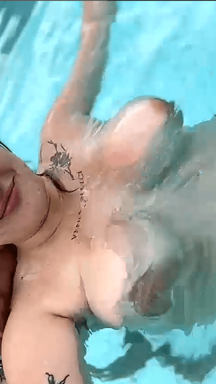 Huge Russian tits swimming pool