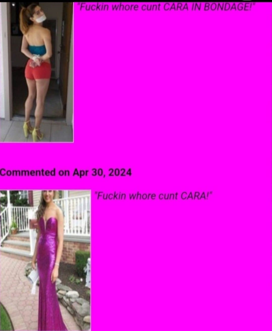 SLAVE GIRL "CARA THE CUNT"IN BONDAGE!