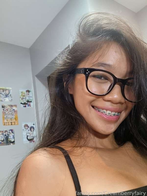 Cute 19 year old Pinay teen with braces rides dildo and teases you.