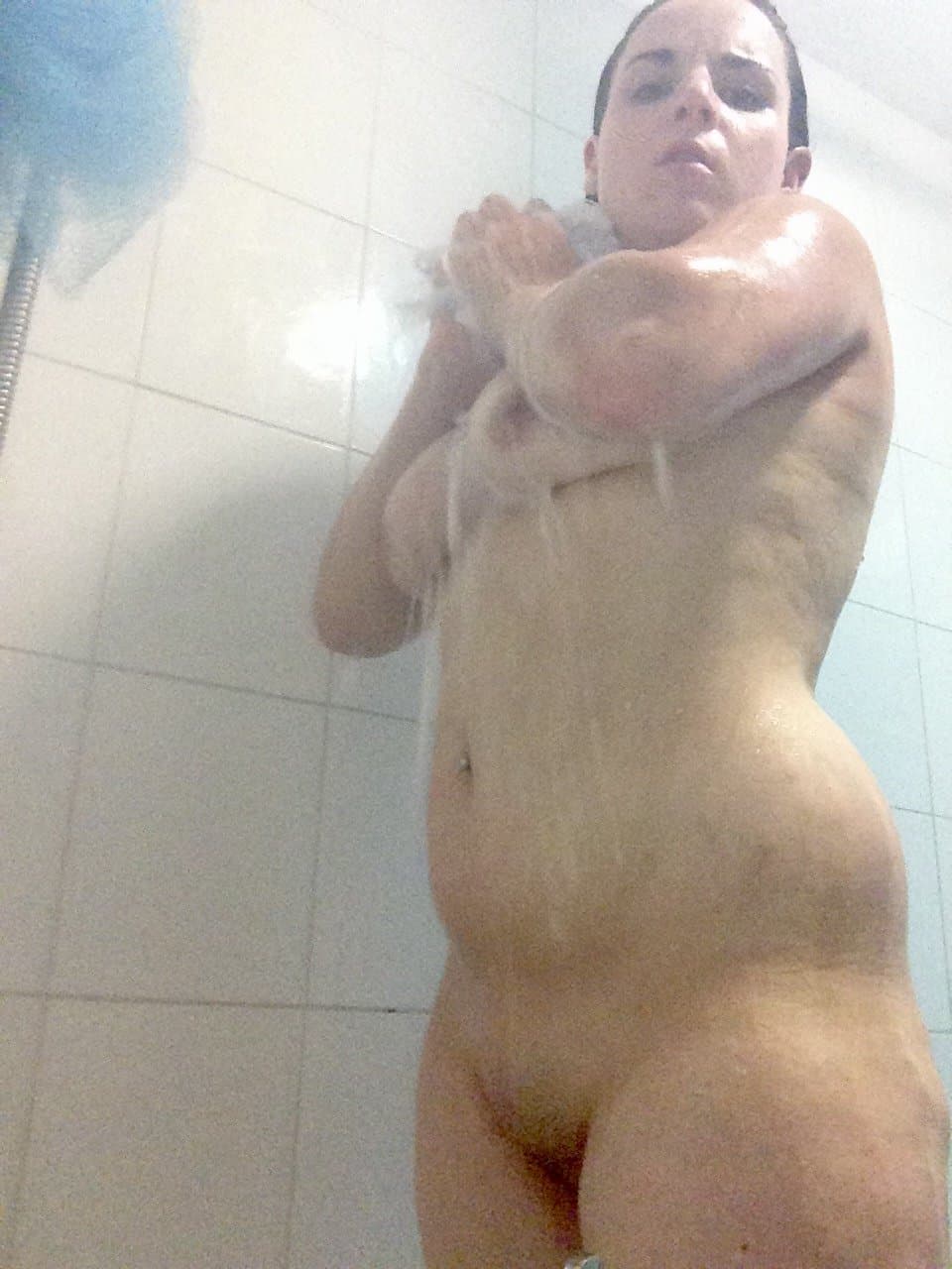 Naughty Welsh slut getting clean