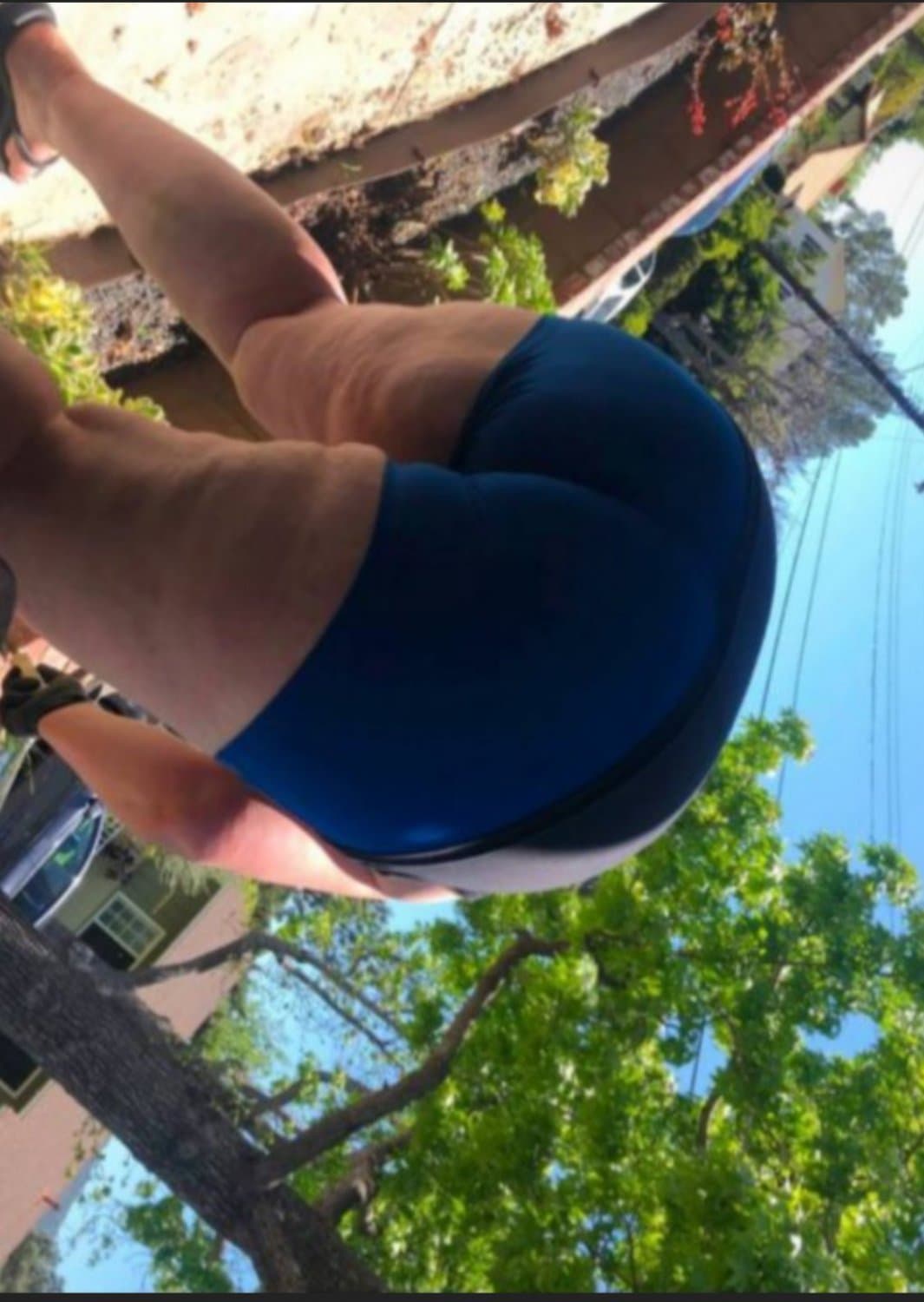 trying on my real moms freshly worn dirty slutty transparent panties in front of window