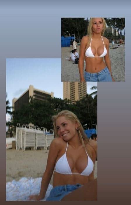 Hot Community College Dropout , went from real to fake tits