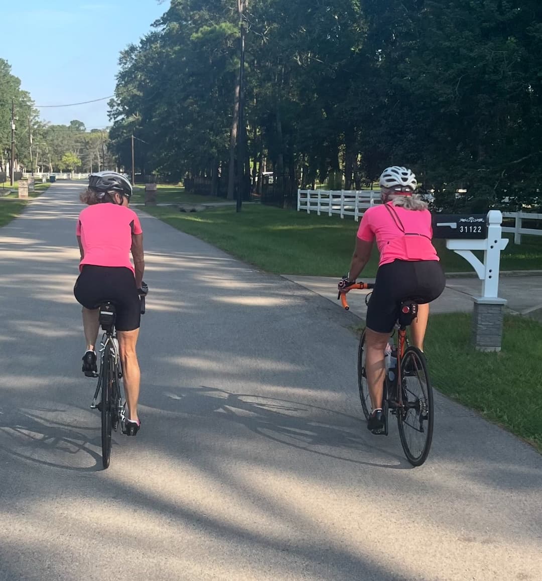 Wife’s hot little friend/GILF takes a dip in the pool after some cycling
