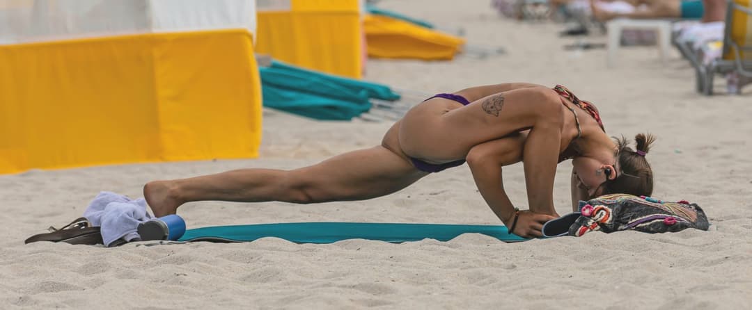 Miami Beach Voyeur Stretching