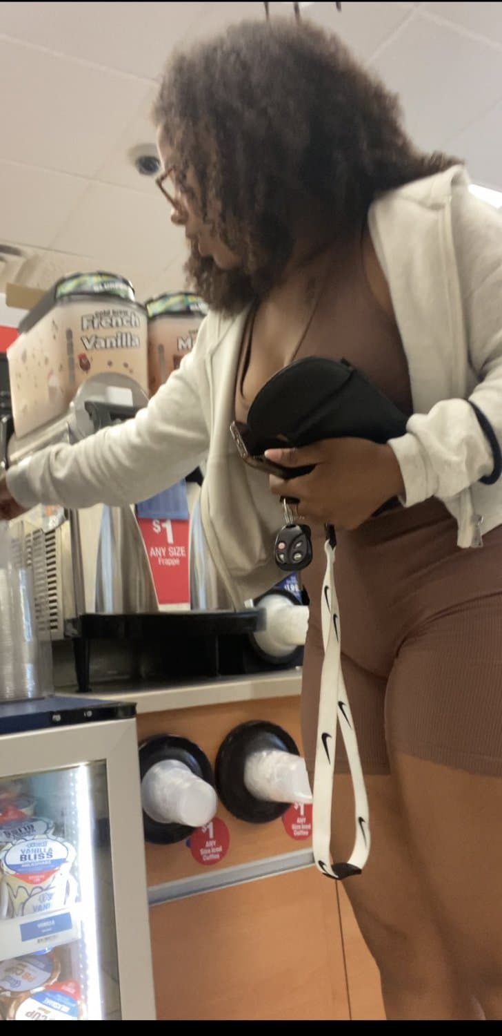 Click to view full size Fat Ass In Body Suit Store Candid