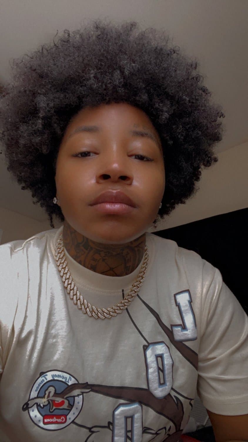 Black Tomboy Ebony black dyke stud midget Hoodrxch P2