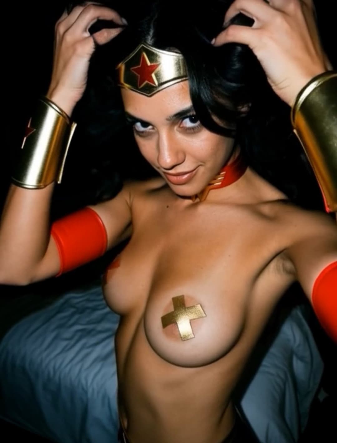 Asian teen influencer Sienna Wonder Woman striptease leak AI fantasy