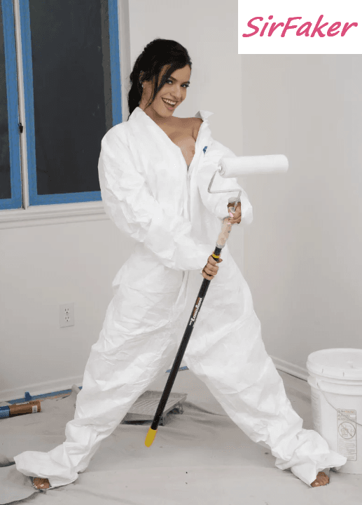 not Rosalia spanish singer masturbating with magic wand vibrator Deepfake - dildo