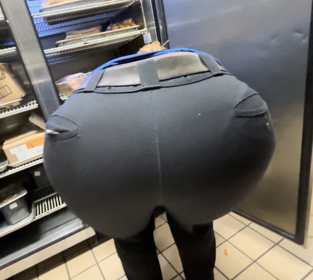 Click to view full size closeups of my big booty ebony milf managers bending over for me