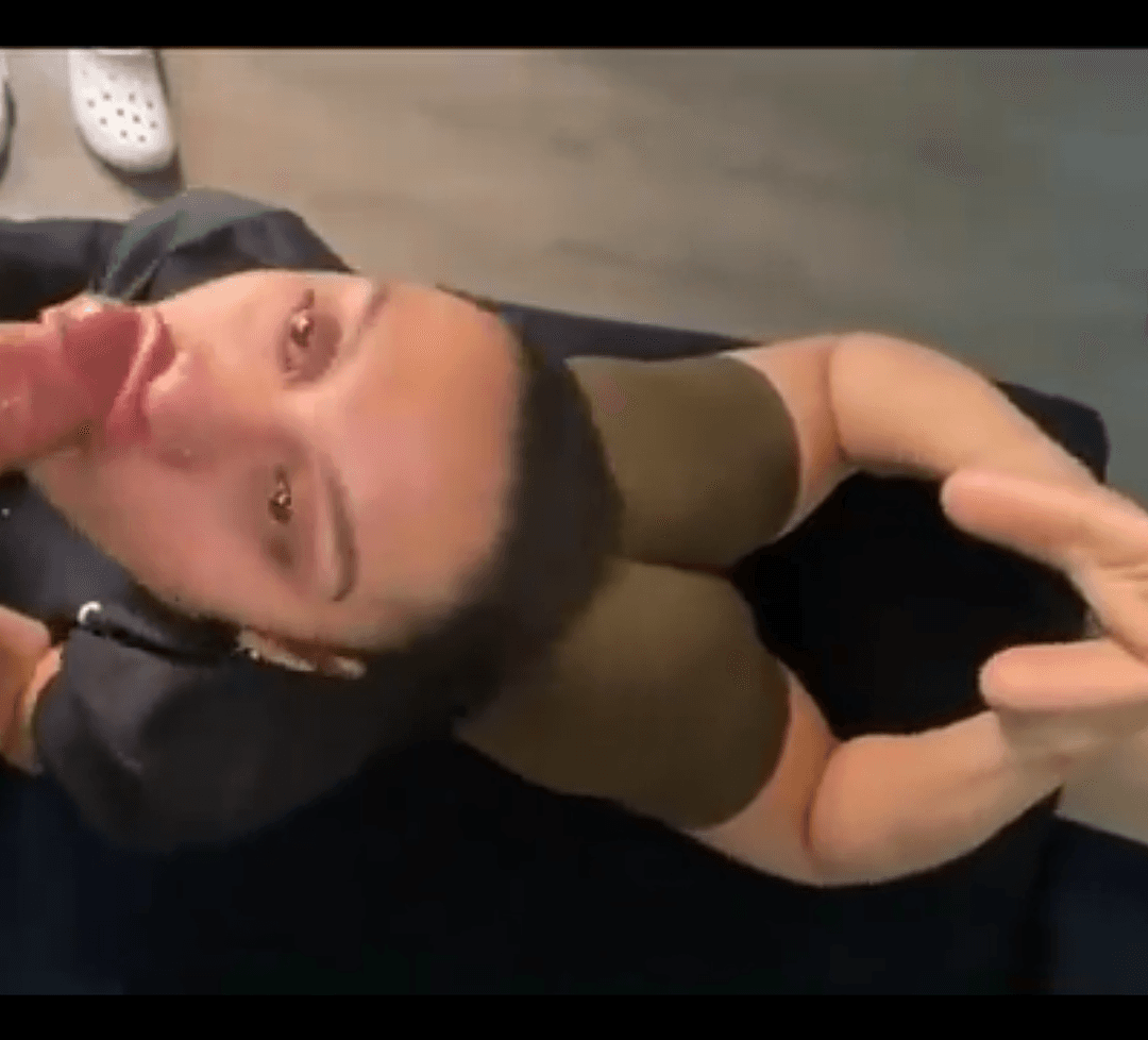 Beautiful Latina gives amazing head in "the pose"