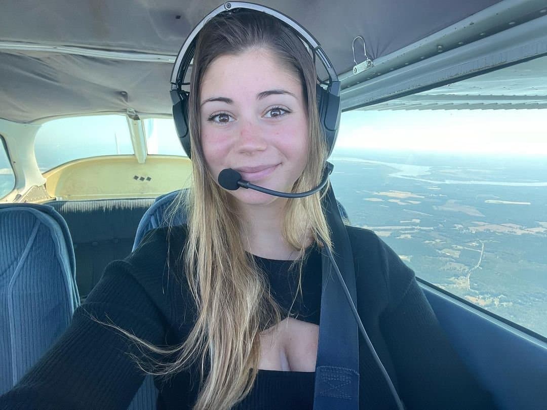 Cute pilot has nice tits