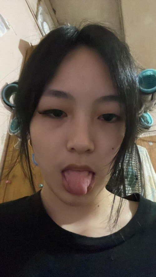Very Tiny Asian Teen Abg slut gets her nudes leaked. Small tits are so cute! Ahegao Face