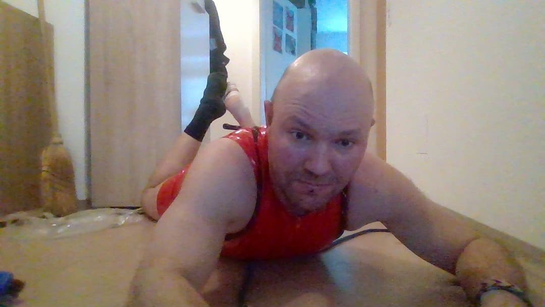 PigSlaveAndy in Latex Bondage