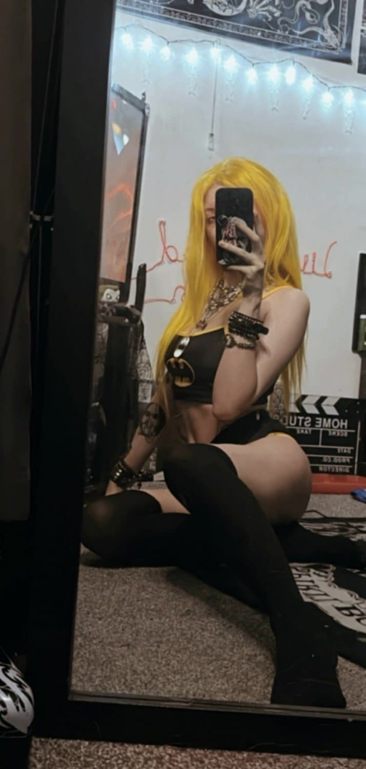 Bat girl hunger—your neck, my craving