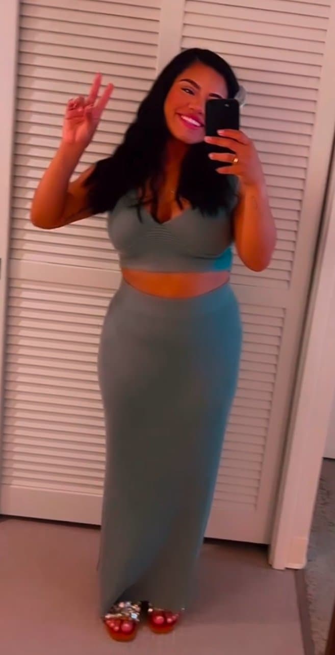 Military Latina loves showing off