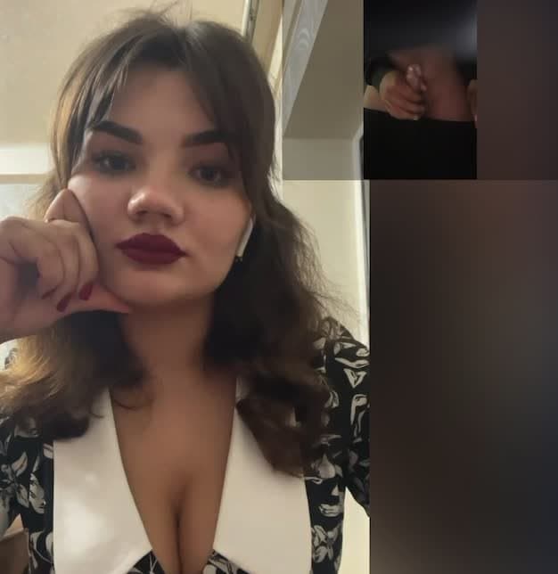 Russian slut reacts to brown cock