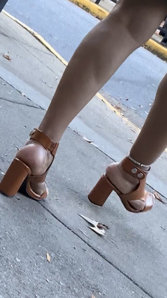 Mrs Tyra Soft Feet Wearing Open Toe Open Heels  ?? At Work