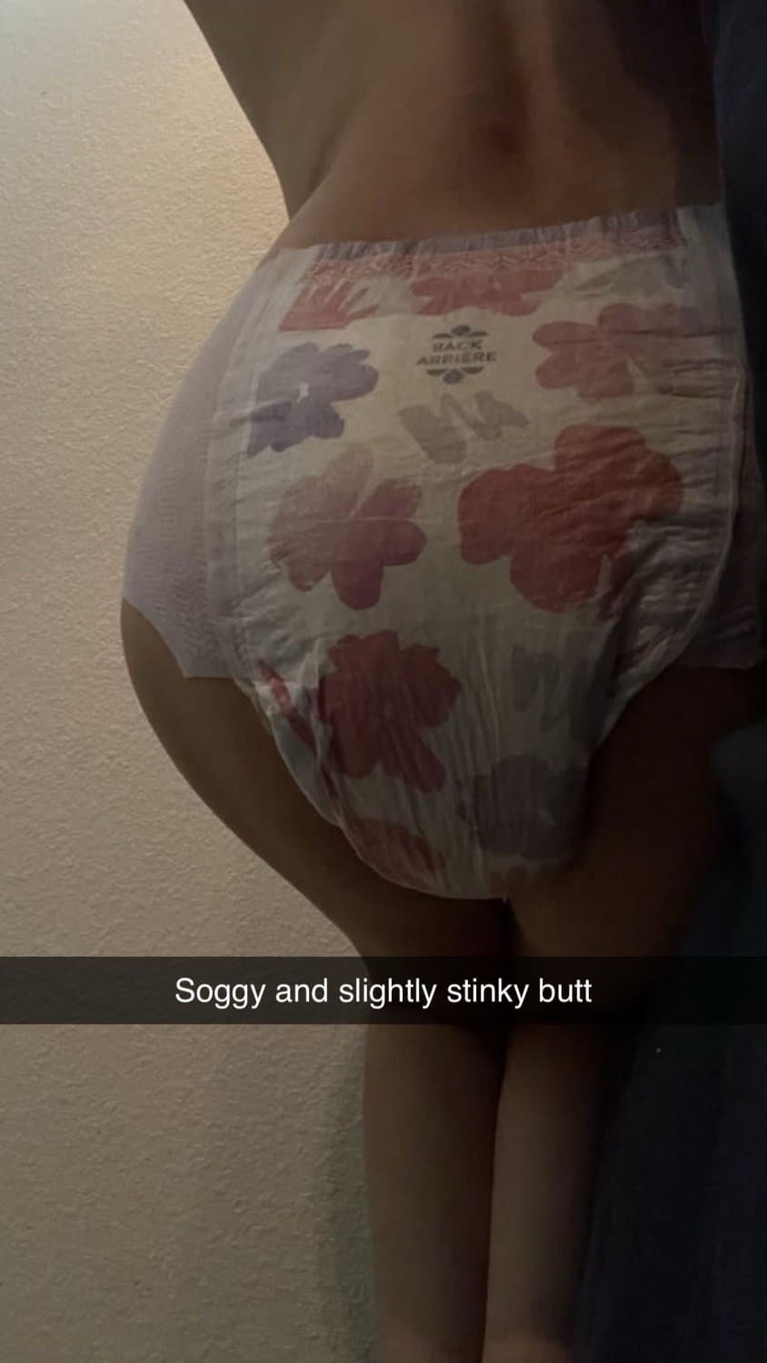 Hot college girl loves showing off her full diapers on snapchat