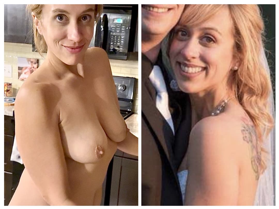 Hot MILF slut wedding pics then and now with strip tease shows off pussy