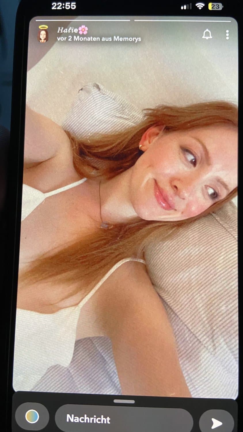 Halie - Desperate German Christian Slut With Ugly Tits Snapping Me Even After Getting Ignored