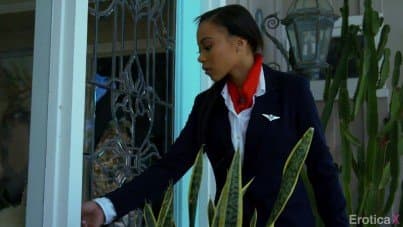 
stewardess has joined the exotic bathing