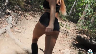 
hiking and anal creampie, Scarlet Chase