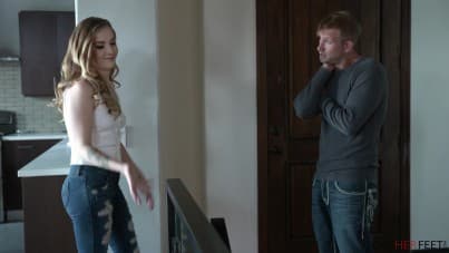 
remarkable legs of a new neighbor girl