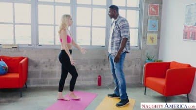 
yoga time with my black friend