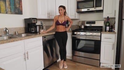 
POV sex with a hot busty yoga girl