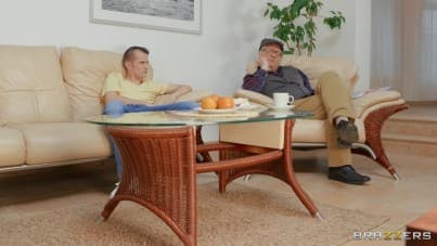 
sneaky senior semen sampling shoe-sniffer