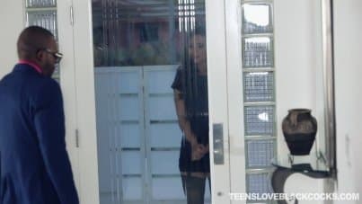 
young Casey Calvert enjoys black cock