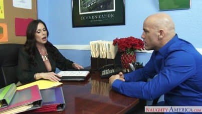 
super hot mommy in the office