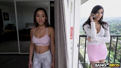 
hot latina sisters ride their stepdad's black meat